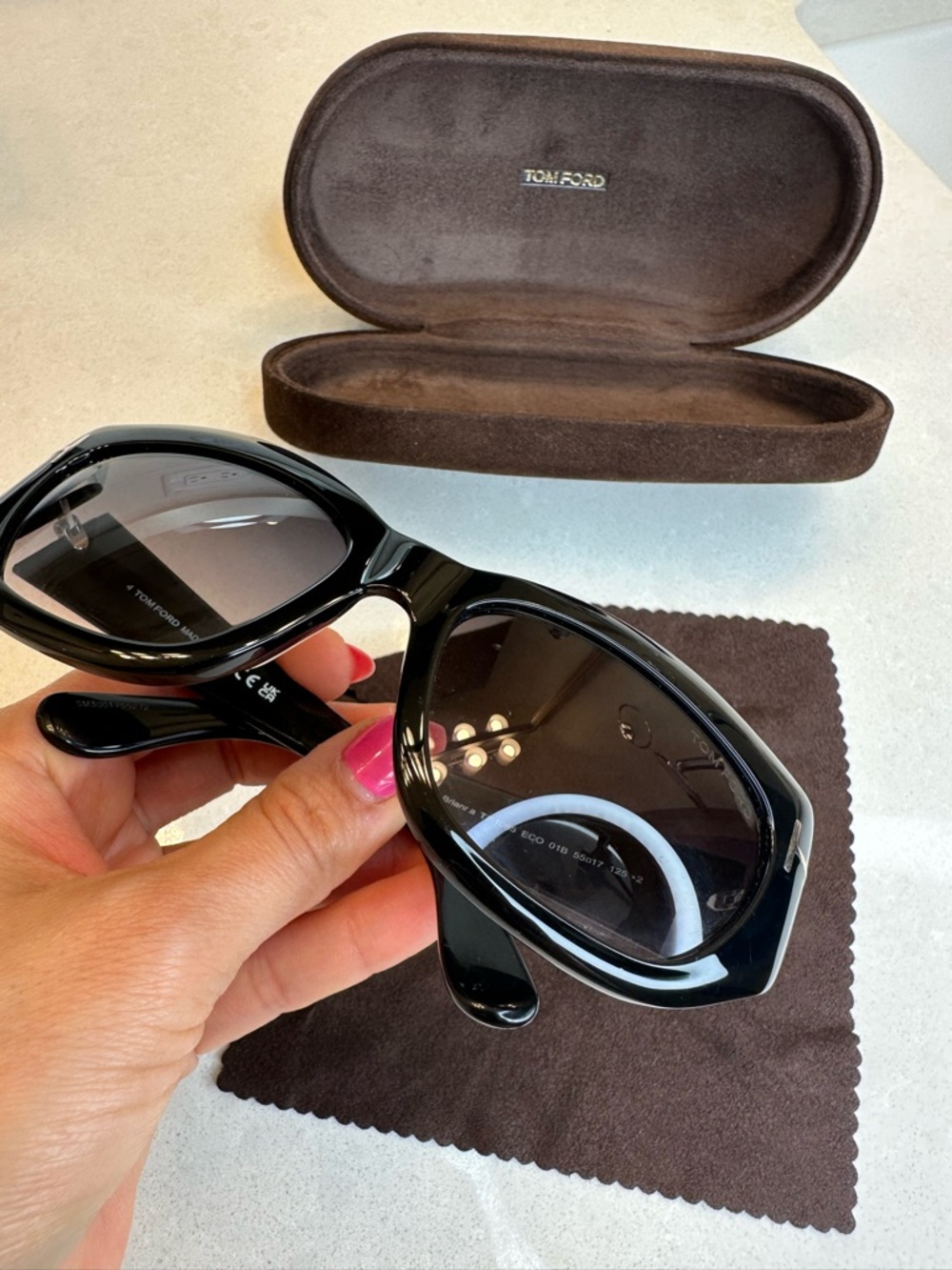 Tom Ford Black Cat-Eye Sunglasses - Picture 4 of 11